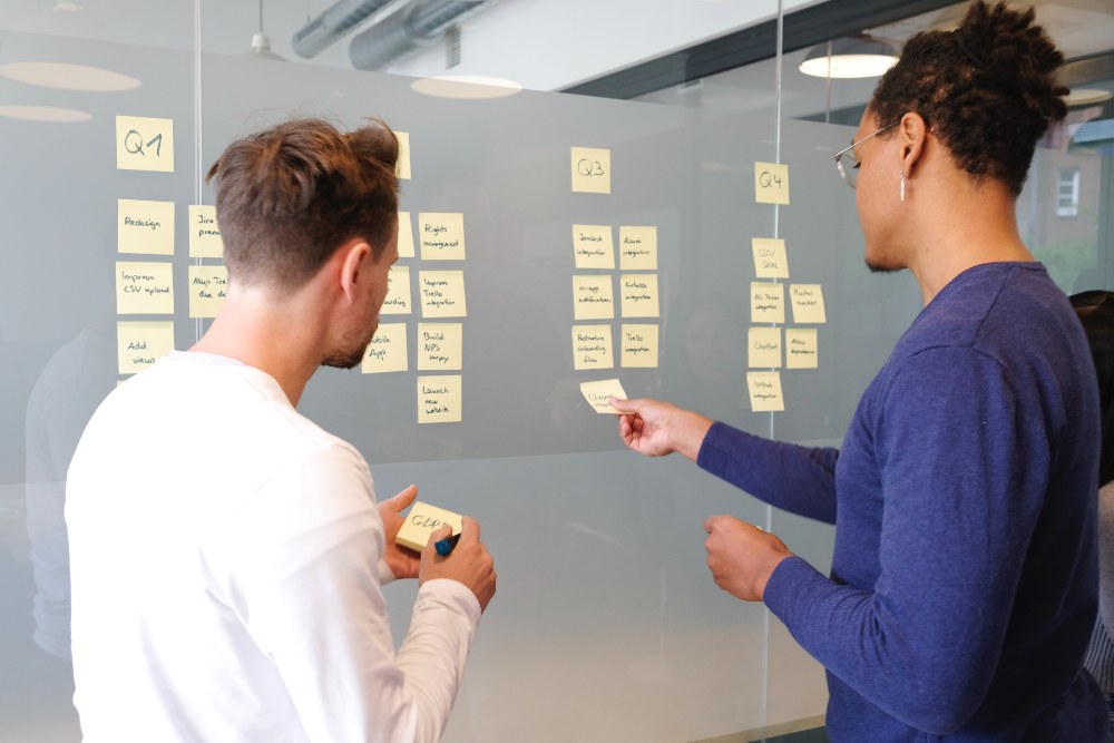 two people in an office