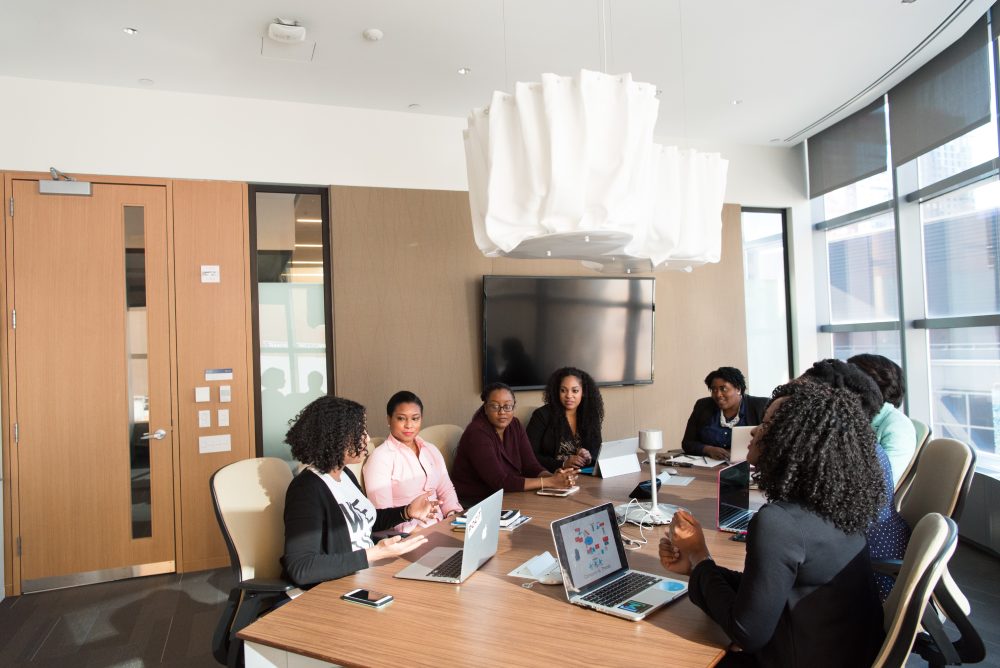 meeting in an office