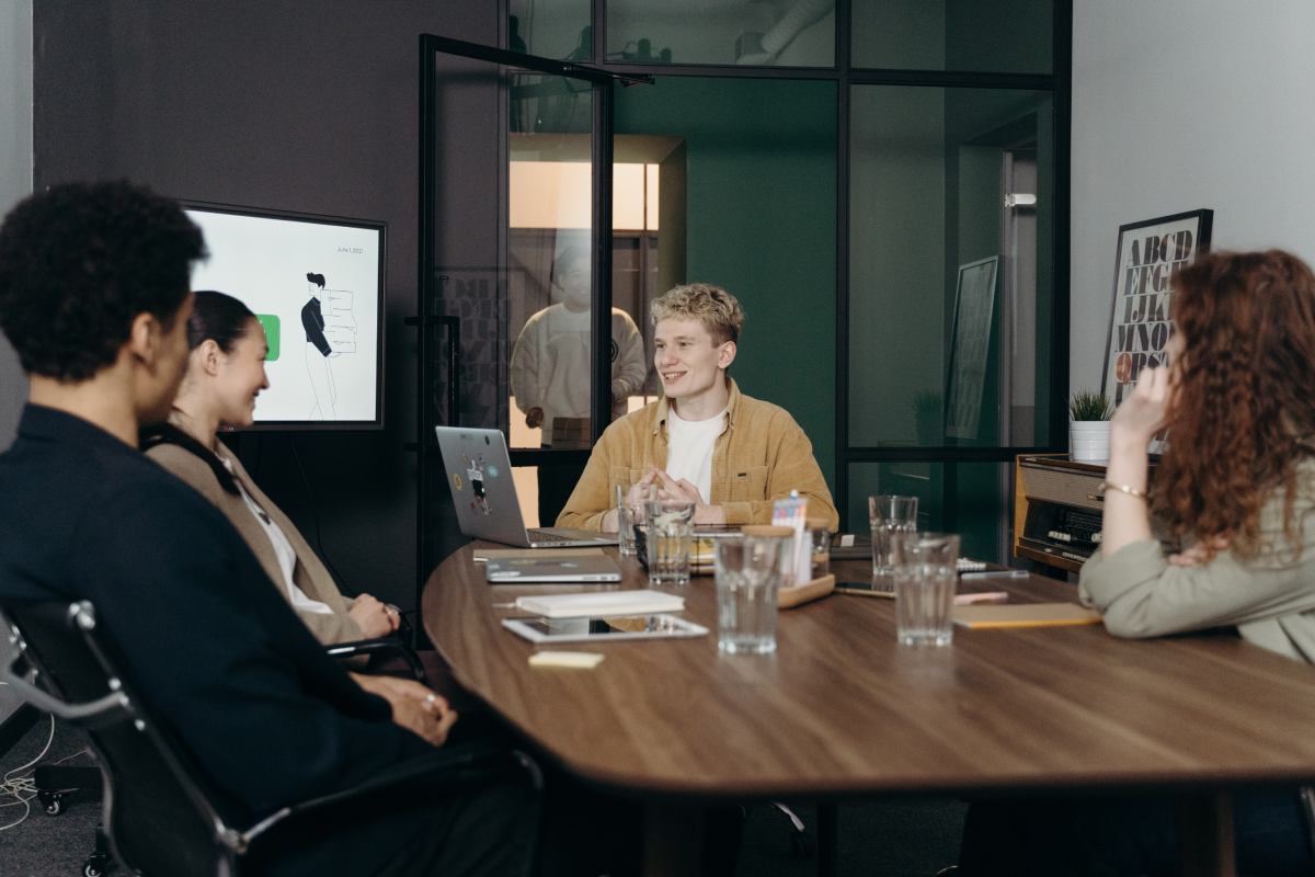 people seated in a table